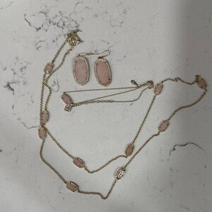 Kendra Scott Lot of 3 Pink and Gold